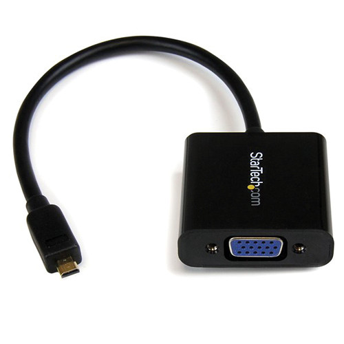 StarTech Micro HDMI to VGA Adapter Converter for Smartphone/Ultrabook/Tablet (Black, 10")