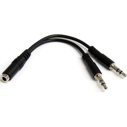 StarTech 3.5mm TRRS Stereo Female to 2 3.5mm TRS Stereo Male Y Cable (5.1")