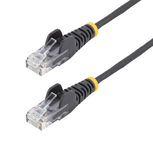 StarTech Snagless Slim Cat 6 RJ45 Ethernet Cable (6', Black)