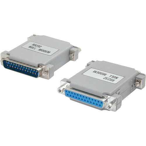StarTech DB25 Male to DB25 Female Null Modem Extension Cable Adapter (Gray)
