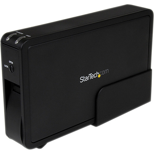 StarTech 3.5" eSATA USB SATA External Hard Drive Enclosure (Tray-less, Black)