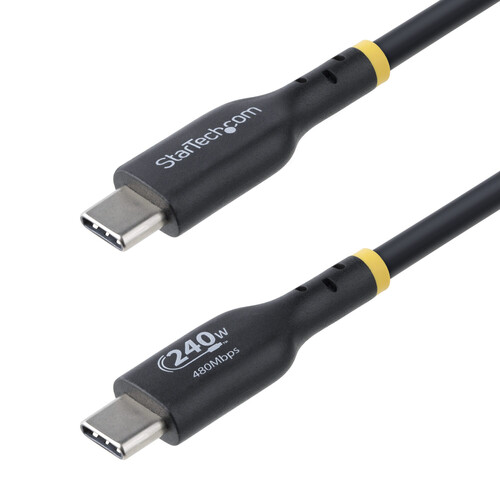 StarTech 240W USB-C Charging Cable (Black, 6')