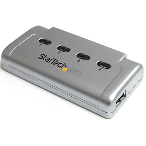 StarTech 4-to-1 USB 2.0 Peripheral Sharing Switch (Silver)