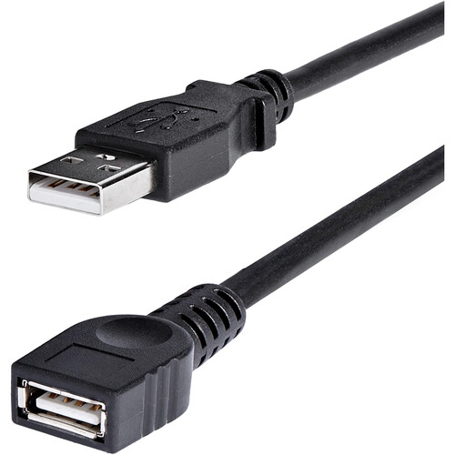 StarTech USB 2.0 Type A Male to Type A Female Extension Cable (6', Black)
