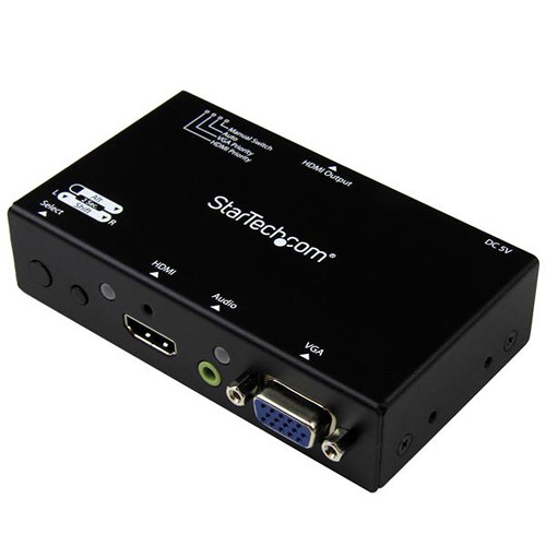 StarTech 2x1 HDMI+VGA to HDMI Converter Switch VS221VGA2HD B&H