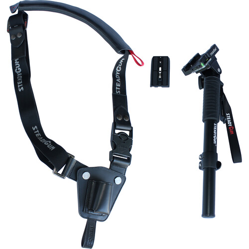 STEADYGUM Shoulder Support with 501PL Plate for ENG Cameras (M-L, 13 lb Payload)