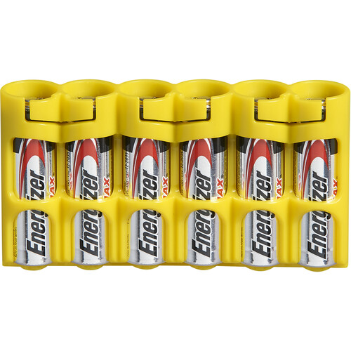 STORACELL Slim Line AA 6-Battery Holder (Yellow)