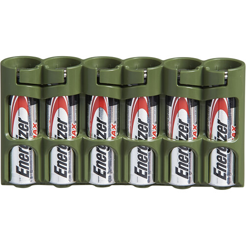 STORACELL Slim Line AA 6-Battery Holder (Military Green)