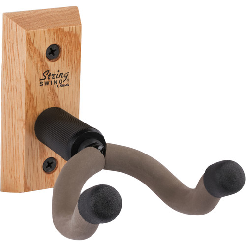 STRING SWING CC01K Guitar Hanger Wall Mount for Acoustic and Electric Guitars (Oak)