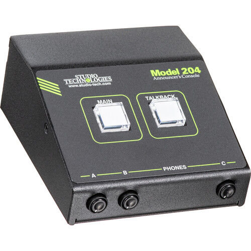 Studio Technologies Dante Compatible Announcers Console with One Dante Talkback Output