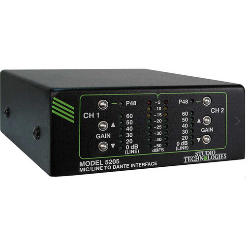 Studio Technologies Model 5205 Analog Mic/Line to Dante Interface