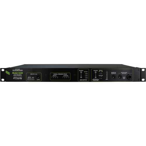 Studio Technologies Flex-Use Dante Audio Interface with 4 Analog Line Inputs To Dante Outputs