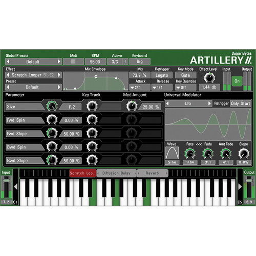 Sugar Bytes Artillery 2 Effect Keyboard Software (Download)