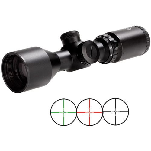 SOUSA Optics 3-9x42 Compact Riflescope (Red-Green Mil-Dot Illuminated Reticle, Matte Black)