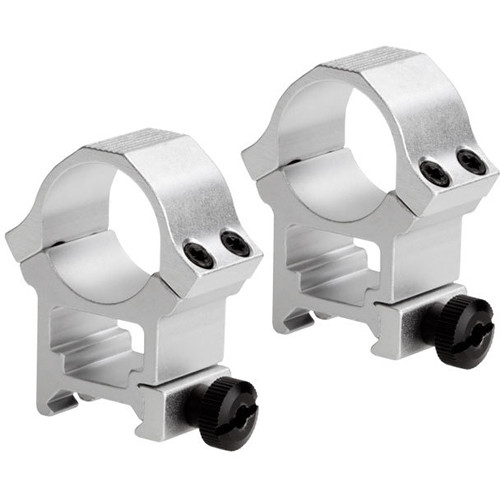 SOUSA Optics Standard Sport Aluminum Riflescope Rings (1", High, Stainless)