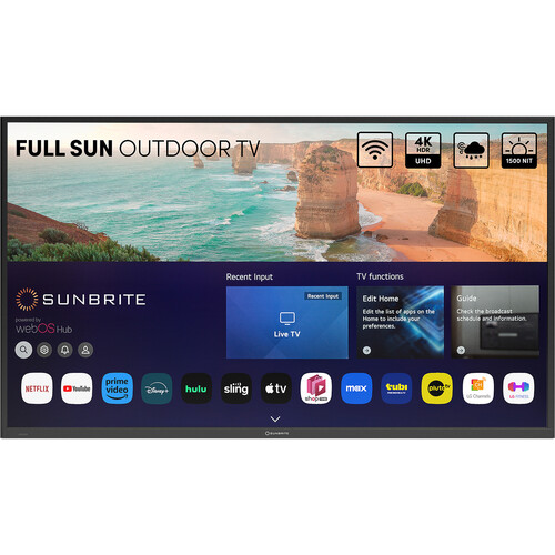 SunBriteTV Solis Series 65" 4K HDR Smart Full Sun Outdoor LED TV