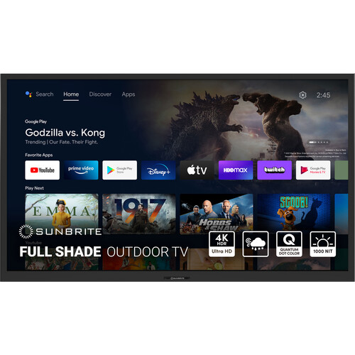 SunBriteTV Veranda 3 55" 4K HDR Smart Quantum Dot LED TV