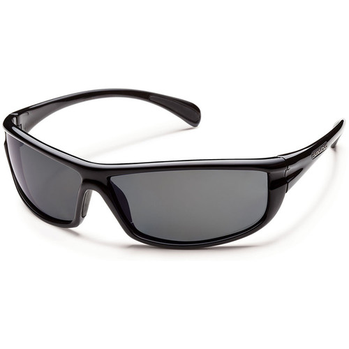 SUNCLOUD OPTICS King Sunglasses (Black Frames, Gray Polarized Lenses)