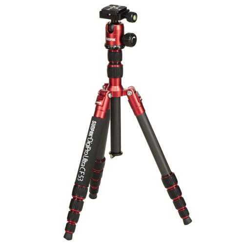 Sunpak DigiPro Ultra 53 Reverse Folding Carbon Fiber Tripod with Ball Head (Red)