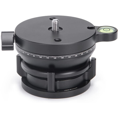 Sunwayfoto LB-68R Leveling Base with Panoramic Platform and External Bubble Level (Black)