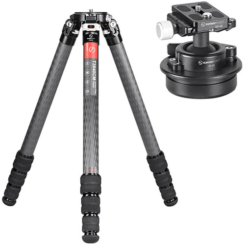 Sunwayfoto T3640CM Master Series Heavy-Duty Carbon Fiber Tripod and IB-40S Ball Head