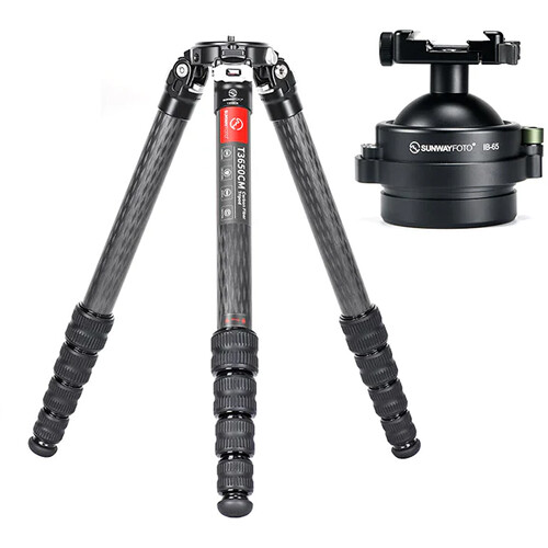 Sunwayfoto T3650CM Master Series Carbon Fiber Tripod and IB-65 Ball Head