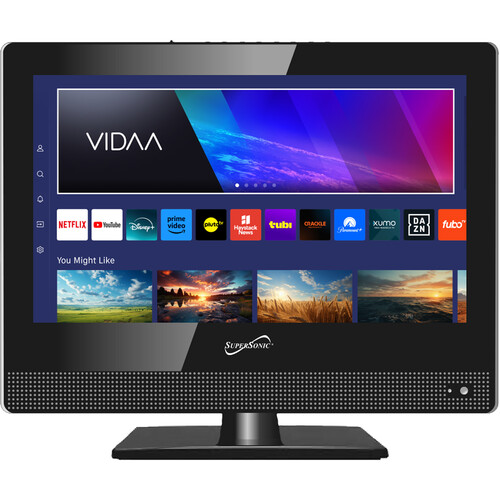 Supersonic SC-1520VTV VIDAA 15.6" Full HD Smart LED TV with 12V Car Adapter