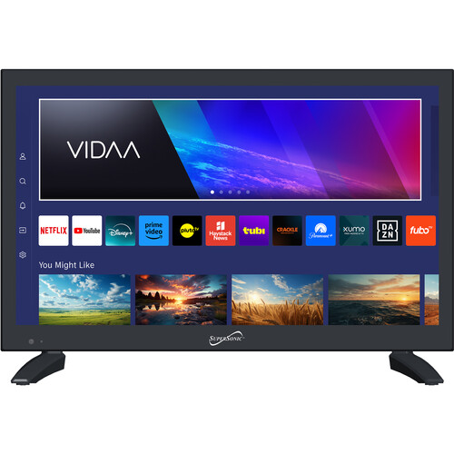 Supersonic SC-1920VTV VIDAA 18.5" HD Smart LED TV with 12V Car Adapter