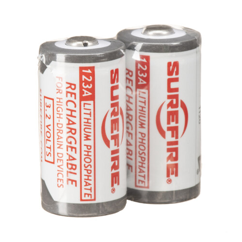 SureFire 123A Rechargeable Lithium Phosphate Battery 2-Pack with Charger Kit