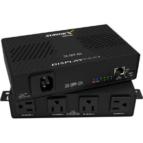 SURGEX DisplayPak+ SX-DPP-104 4-Outlet PDU