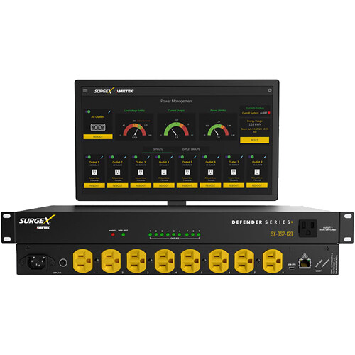 SURGEX Defender Series+ SX-DSP-129 Rackmount 9-Outlet Surge Protector