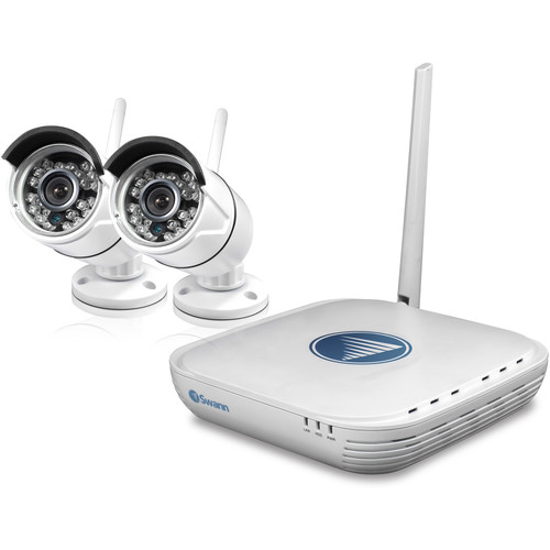 Swann 4-Channel 1080p NVR with 500GB HDD and 2 720p Outdoor Wireless Bullet Cameras