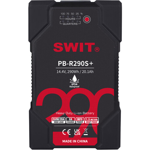 SWIT PB-H290S Vマウントバッテリー・ 充電・パワーアダプターキット SWIT PB-R290S+ 290Wh Heavy-Duty IP54 Battery Pack PB-R290S+ B&H