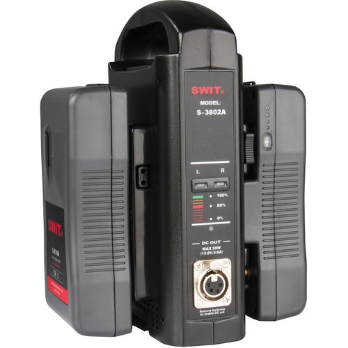 SWIT S-3802A Gold Mount Charger/Adapter for Gold Mount Batteries (2-Channel)