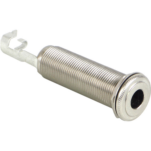 Switchcraft 1/4" Mono 2-Conductor Thick Panel Mount Jack with Cable Clamp (Nickel Finish)