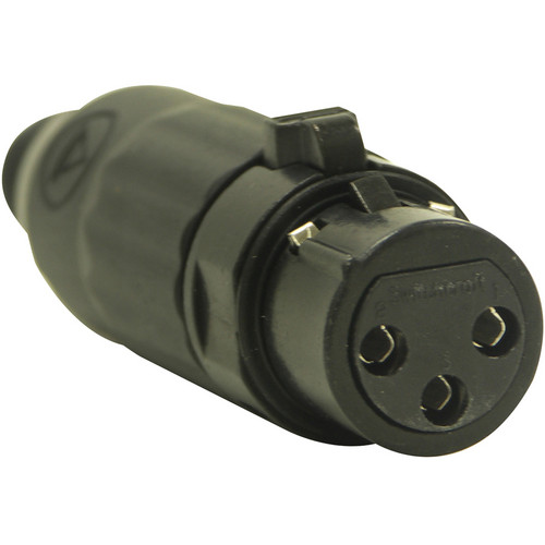 Switchcraft AAA Series 3-Pin XLR Female Cable-Mount Connector (Black Metal Shell, Silver Contacts)