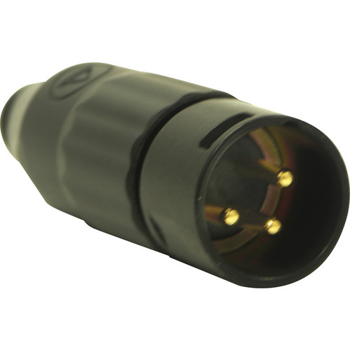 Switchcraft AAA Series 3-Pin XLR Male Cable-Mount Connector (Black Metal Shell, Gold Contacts)
