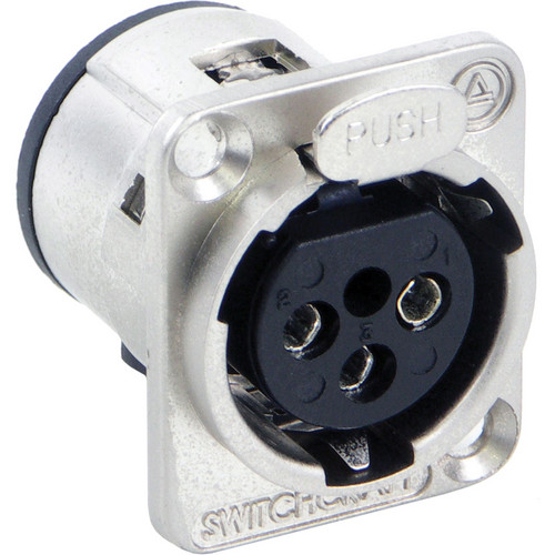 Switchcraft E Series 3-Pin XLR Female Solder Contacts (Nickel, Silver)