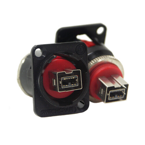 Switchcraft EHFW800X2B EH Series FireWire 800 Female Feedthru (Black)