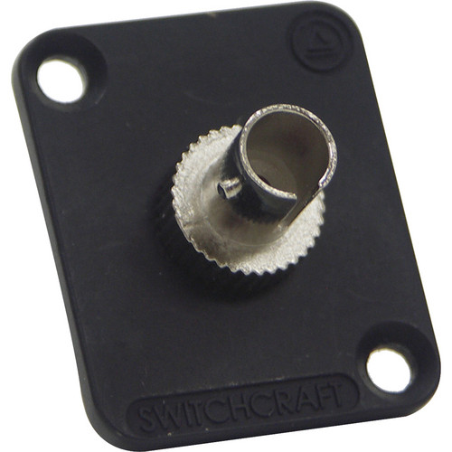 Switchcraft EH ST Fiber Optic Feedthrough Connector (Black, Single Mode)