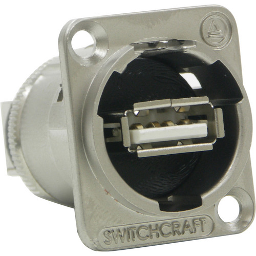 Switchcraft EH Series USB A Female to USB B Female Connector (Nickel Finish)