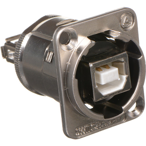 Switchcraft EH Series USB Type-B to USB Type-A Feed-Through Connector (Nickel Finish)