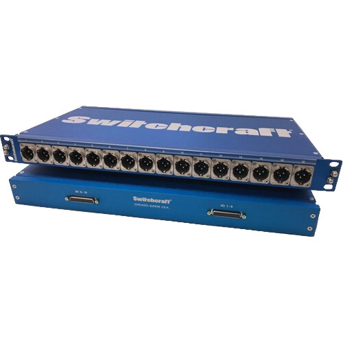 Switchcraft 16 3-Pin XLR to 2 D-Sub 25-Pin Audio Patch Panel