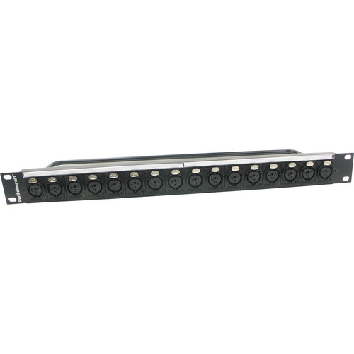 Switchcraft QG Series 1-RU Patchbay with 16 Female XLR Connectors