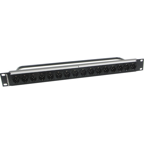 Switchcraft QG Series 1-RU Patchbay with 16 Male XLR Connectors
