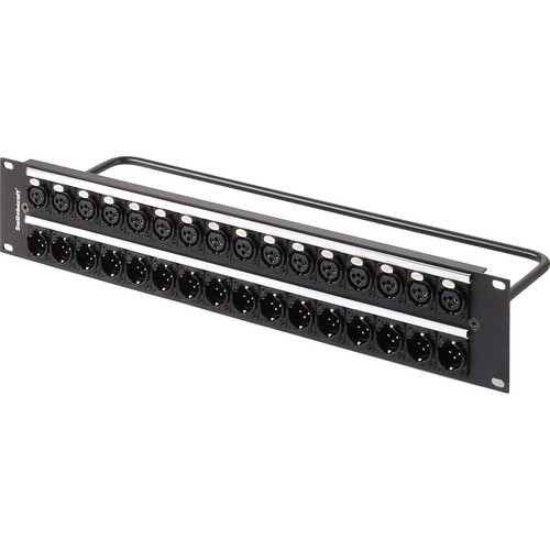 Switchcraft QG Series 2-RU Patchbay with 16 Male and 16 Female XLR Connectors