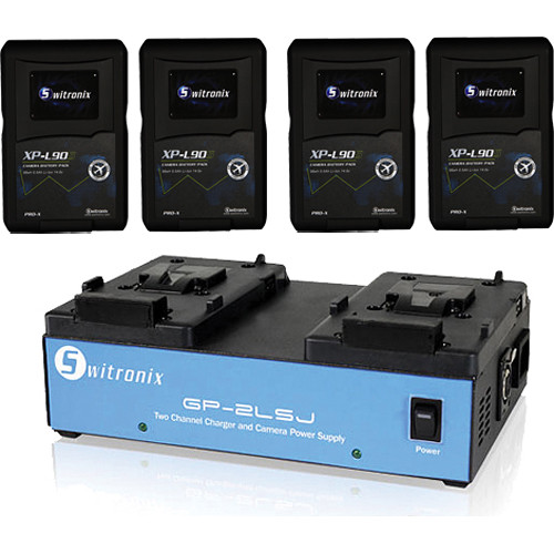Core SWX 4x XP-L90S V-Mount Batteries & Two-Position Charger Kit