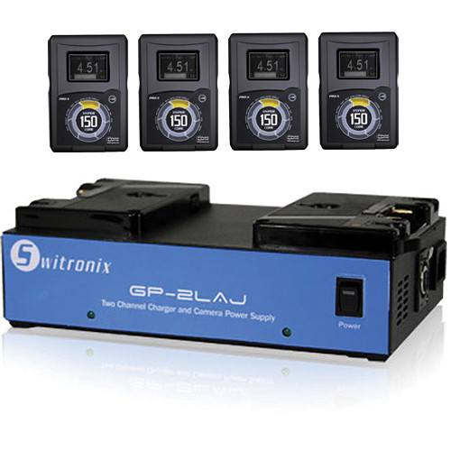 Core SWX Gold Mount 4x HyperCore GOLD Battery + Dual Charger Kit