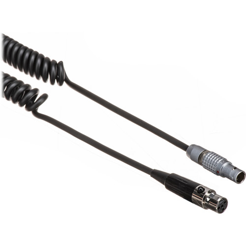 Core SWX ARRI 2-Pin LEMO to TVLogic Mini-XLR Coiled Cable (18–48")