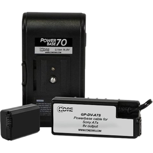 Core SWX PowerBase 70 Battery for Sony a7S (12" Cable)
